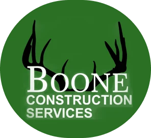 Green logo with antlers and text